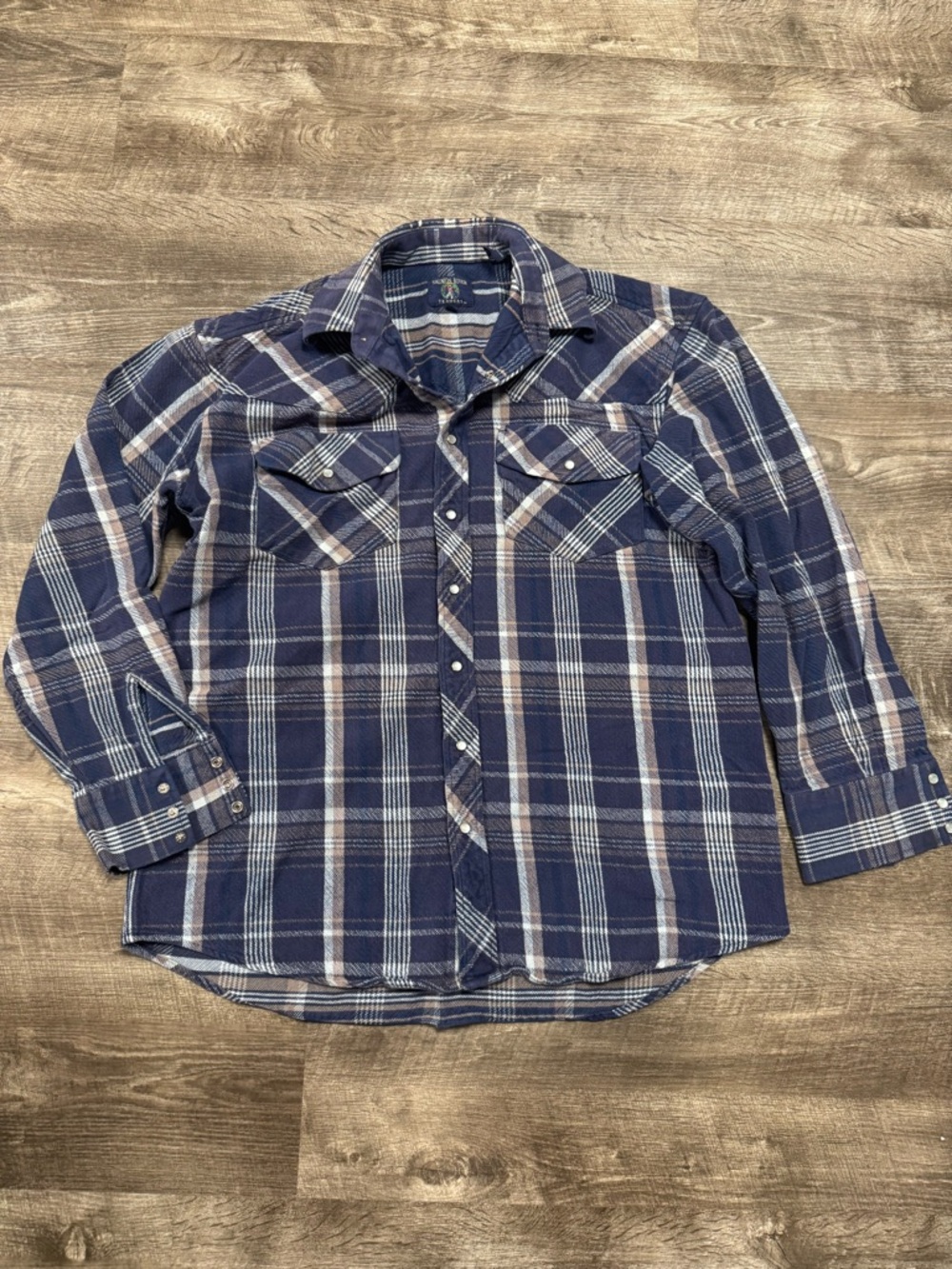 Salmon River Traders Plaid Button Front Shirt Large Tall